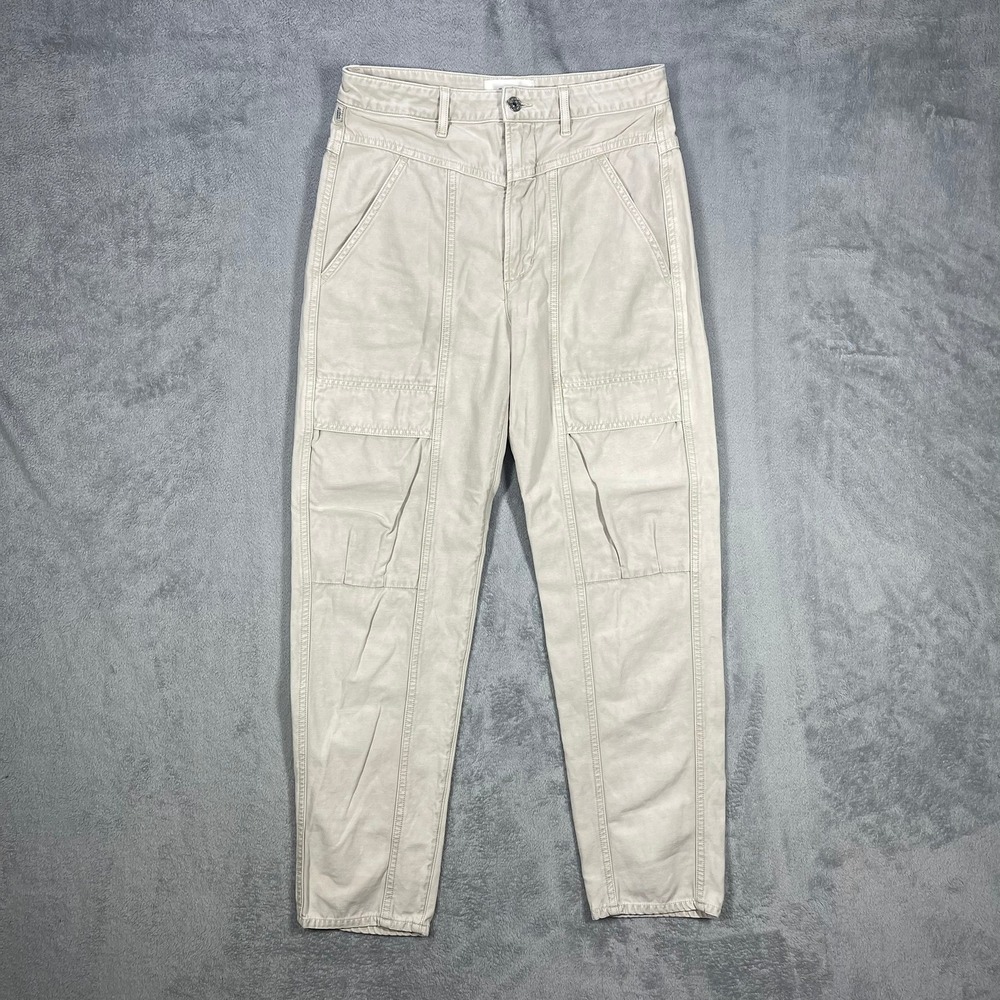 Citizens of Humanity Surplus Pants Womens 28(30) Cream Utility Cargo USA READ